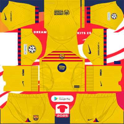 Barcelona Special kit 2024-2025 Dream League Soccer 2019 / FTS