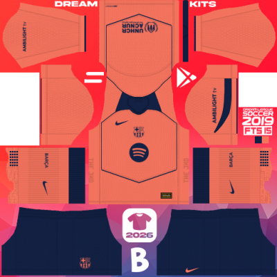 Kit Third Barcelona 2025-2026 Dream League Soccer 2019 DLS / FTS