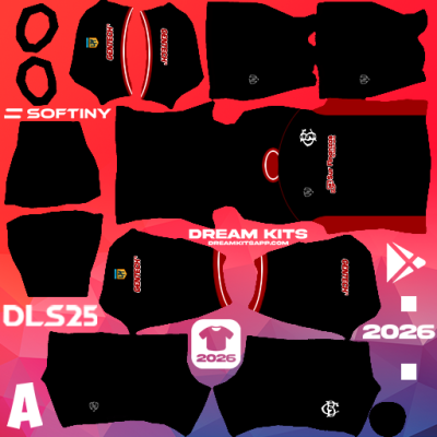 Kit / Uniforme Visita Barracas Central 2025 Dream League Soccer / DLS 2025 512x512 PNG