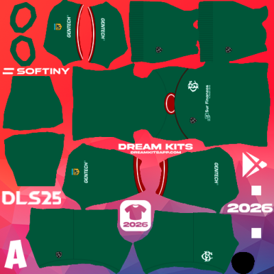 Kit / Uniforme POR Local Barracas Central 2025 Dream League Soccer / DLS 2025 512x512 PNG