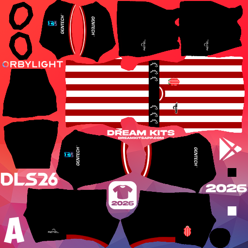 Kit Home Barracas Central 2026 Dream League Soccer / DLS 2026 512x512 PNG
