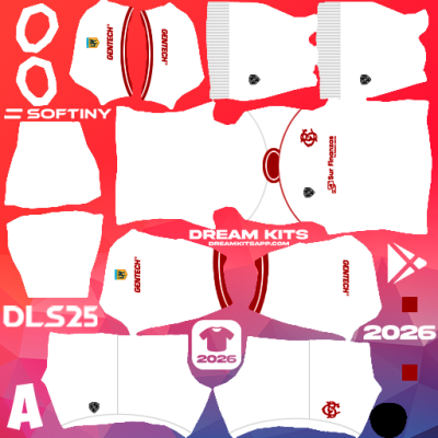 Kit / Uniforme Tercero Barracas Central 2025 Dream League Soccer / DLS 2025 512x512 PNG