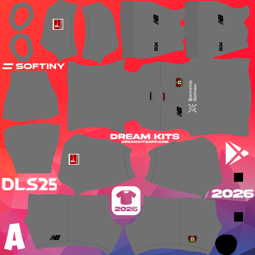 Kit GK Third Bayer Leverkusen 2025-2026 Dream League Soccer / DLS 2025 512x512 PNG