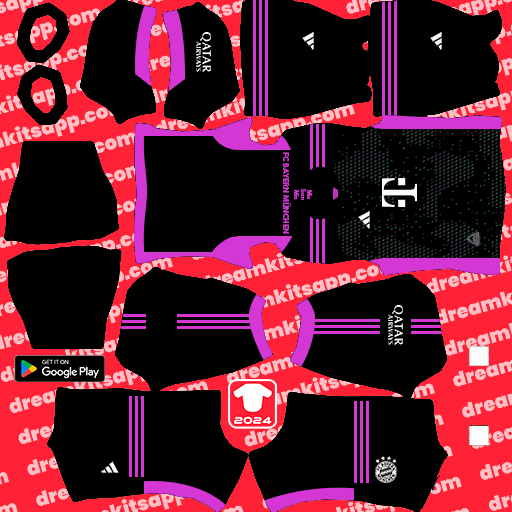 Bayern Munich Away kit 2023-2024 Dream League Soccer 2025