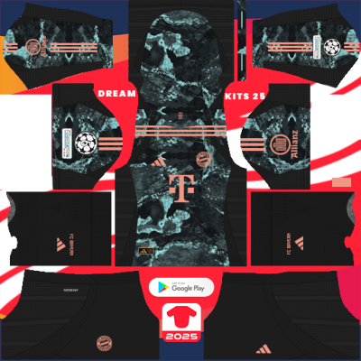 Bayern Munich Away kit 2024-2025 Dream League Soccer 2019 / FTS