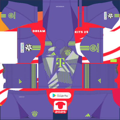 Bayern Munich GK Away kit 2024-2025 Dream League Soccer 2019 / FTS