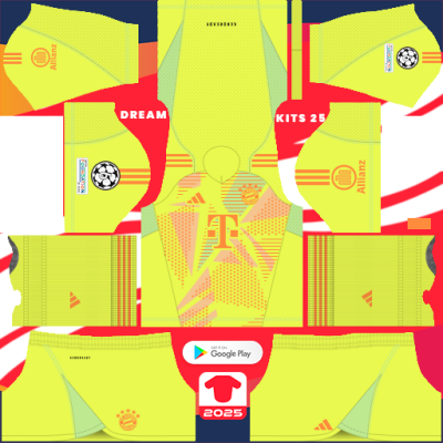 Bayern Munich GK Home kit 2024-2025 Dream League Soccer 2019 / FTS