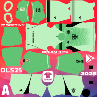 Kit / Uniforme POR Local Bayern Munich 2025-2026 Dream League Soccer / DLS 2025