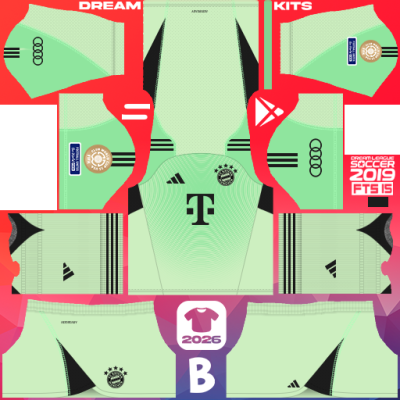 Kit / Uniforme POR Local Bayern Munich 2025 Dream League Soccer 2019 DLS / FTS