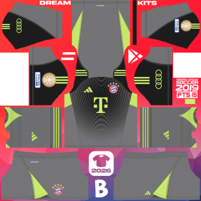 Kit / Uniforme POR Tercero Bayern Munich 2025 Dream League Soccer 2019 DLS / FTS