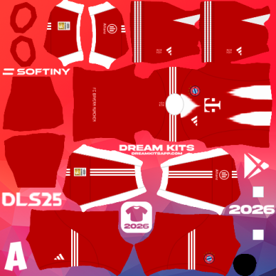 Kit / Uniforme Local Bayern Munich 2025-2026 Dream League Soccer / DLS 2025