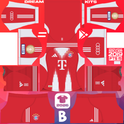 Kit / Uniforme Local Bayern Munich 2025 Dream League Soccer 2019 DLS / FTS