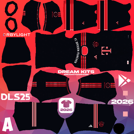 Kit Third Bayern Munich 2026-2027 Dream League Soccer / DLS 2026 512x512 PNG
