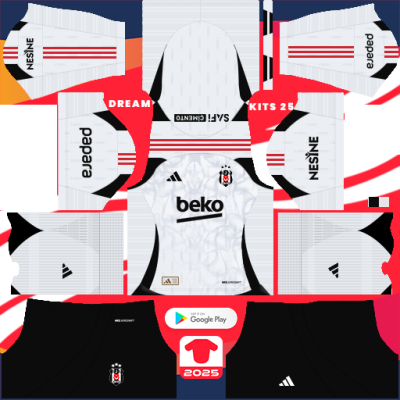 Beşiktaş JK Home kit 2024-2025 Dream League Soccer 2019 / FTS