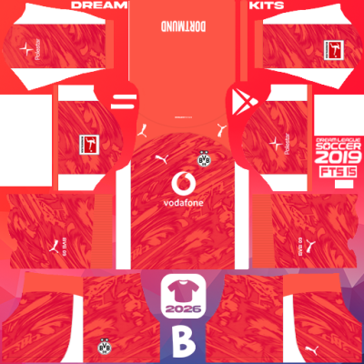 Kit GK Away Borussia Dortmund 2025-2026 Dream League Soccer 2019 DLS / FTS