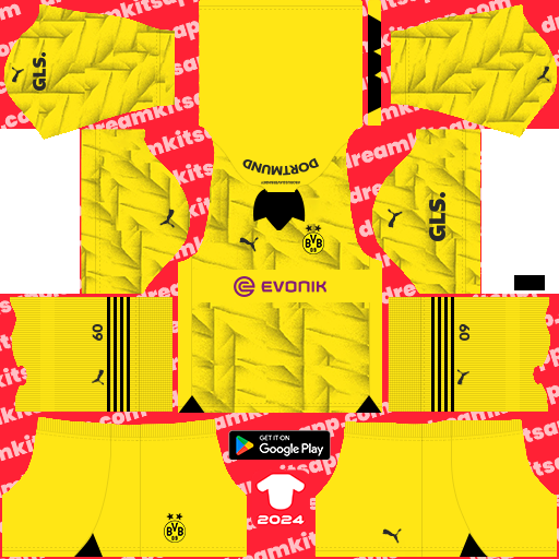 Kit / Uniforme Tercero Borussia Dortmund 2023-2024 Dream League Soccer 2019 / FTS