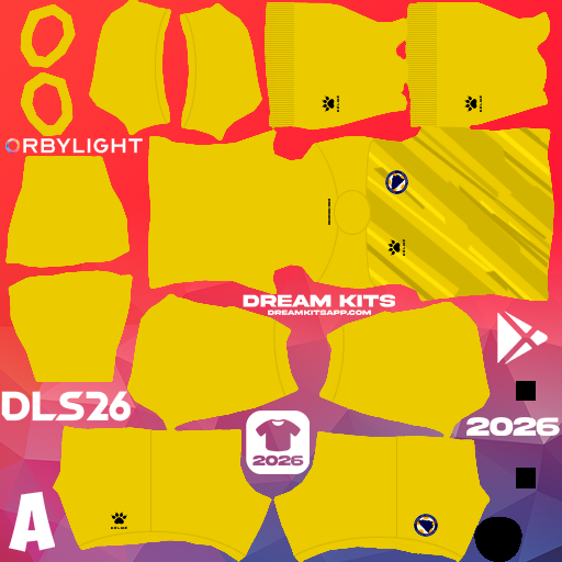 Kit / Équipement Gardien de but Troisième Bosnia and Herzegovina 2026 Dream League Soccer / DLS 2026 512x512 PNG