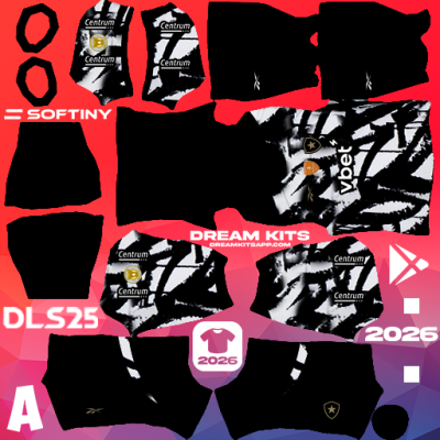 Kit Third Botafogo 2025 Dream League Soccer / DLS 2025