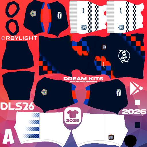Kit / Uniforme Local Boyacá Chicó 2026 Dream League Soccer / DLS 2026 512x512 PNG