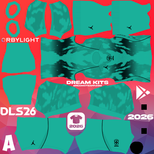 Kit / Equipamento Goleiro Titular Brasil 2026 Dream League Soccer / DLS 2026 512x512 PNG