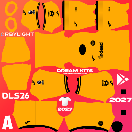 Kit / Uniforme Tercero Brentford FC 2026-2027 Dream League Soccer / DLS 2026 512x512 PNG