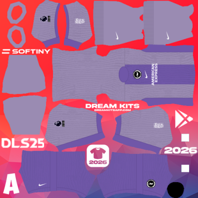 Kit Away Brighton Football Club 2025-2026 Dream League Soccer / DLS 2025