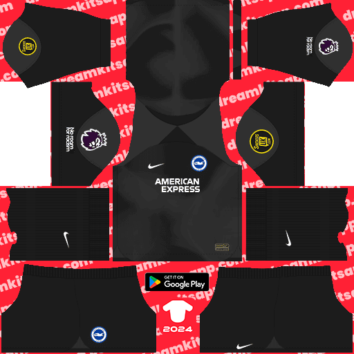 Kit / Uniforme POR Local Brighton Football Club 2023-2024 Dream League Soccer 2019 / FTS