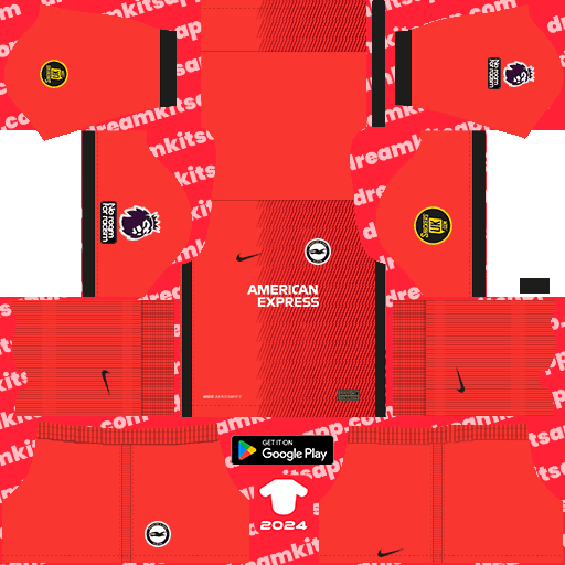 Kit / Uniforme Tercero Brighton Football Club 2023-2024 Dream League Soccer 2019 / FTS