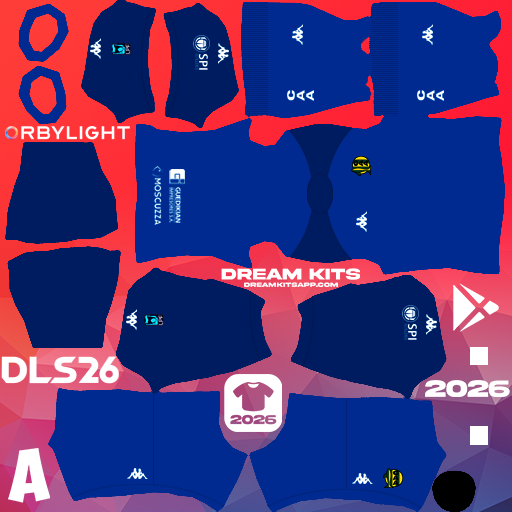 Kit / Uniforme Portero Visita CA Aldosivi 2026 Dream League Soccer / DLS 2026 512x512 PNG