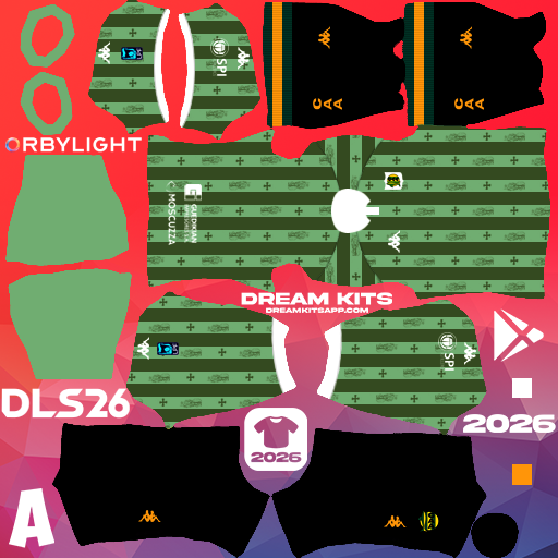 Kit / Uniforme Tercero CA Aldosivi 2026 Dream League Soccer / DLS 2026 512x512 PNG