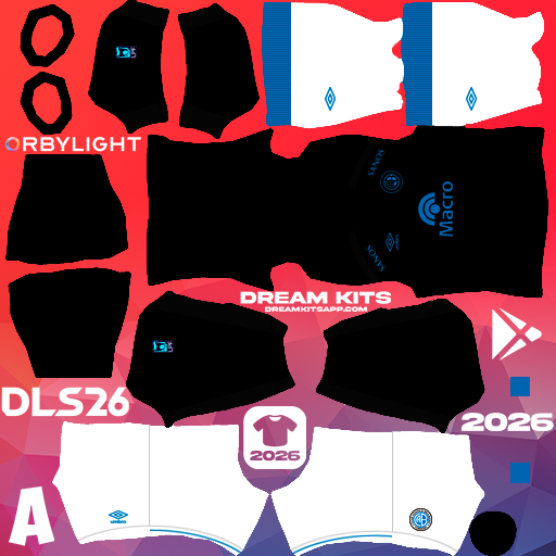 Kit Away CA Belgrano 2026 Dream League Soccer / DLS 2026 512x512 PNG