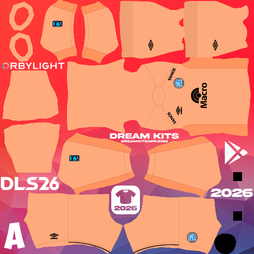 Kit Goalkeeper Away CA Belgrano 2026 Dream League Soccer / DLS 2026 512x512 PNG