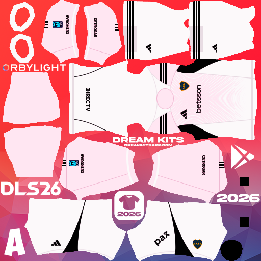 Kit / Équipement Gardien de but Extérieur CA Boca Juniors 2026 Dream League Soccer / DLS 2026 512x512 PNG