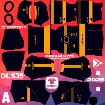 Kit Home CA Boca Juniors 2025 Dream League Soccer / DLS 2025