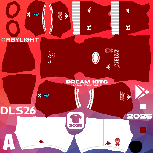 Kit / Uniforme Visita CA Huracán 2026 Dream League Soccer / DLS 2026 512x512 PNG