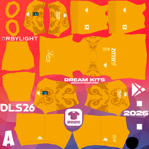 Kit / Uniforme Portero Visita CA Huracán 2026 Dream League Soccer / DLS 2026 512x512 PNG
