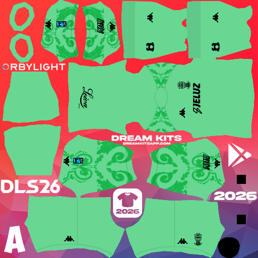 Kit / Uniforme Portero Local CA Huracán 2026 Dream League Soccer / DLS 2026 512x512 PNG