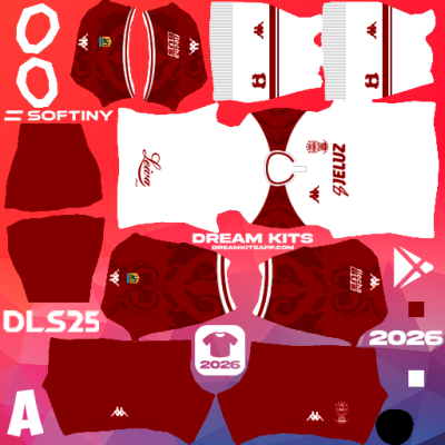 Kit Home CA Huracán 2025 Dream League Soccer / DLS 2025