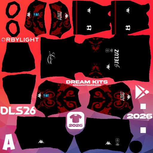 Kit / Uniforme Tercero CA Huracán 2026 Dream League Soccer / DLS 2026 512x512 PNG