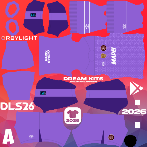 Kit Goalkeeper Away CA Lanús 2026 Dream League Soccer / DLS 2026 512x512 PNG