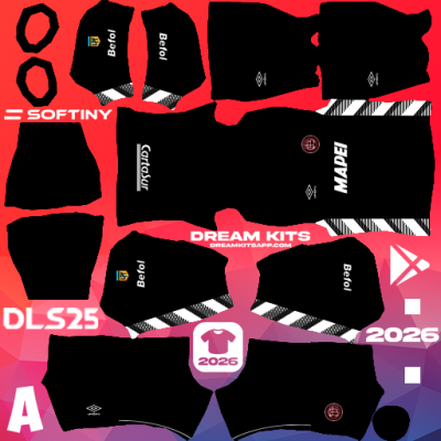 Kit / Équipement GB Domicile CA Lanús 2025 Dream League Soccer / DLS 2025 512x512 PNG