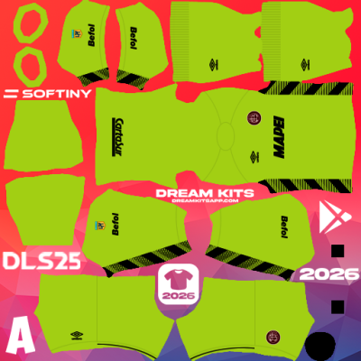 Kit / Équipement GB Troisième CA Lanús 2025 Dream League Soccer / DLS 2025 512x512 PNG