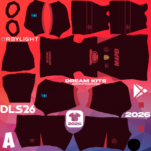 Kit Home CA Lanús 2026 Dream League Soccer / DLS 2026 512x512 PNG