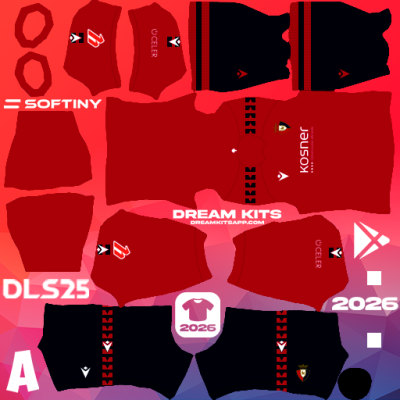 Kit / Équipement Domicile CA Osasuna 2025-2026 Dream League Soccer / DLS 2025