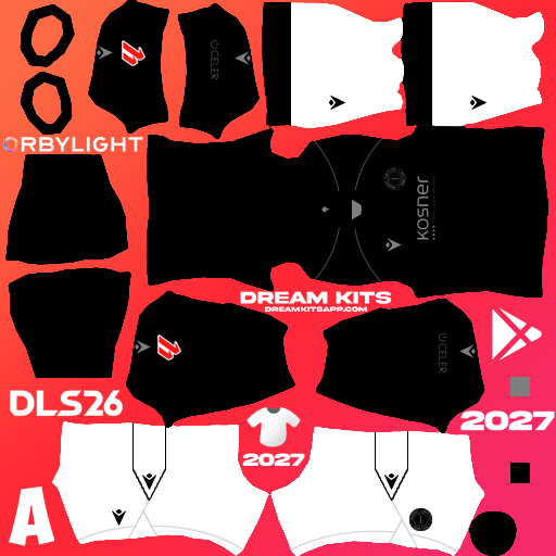 Kit / Uniforme Tercero CA Osasuna 2026-2027 Dream League Soccer / DLS 2026 512x512 PNG