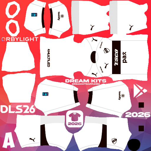 Kit / Uniforme Local CA Platense 2026 Dream League Soccer / DLS 2026 512x512 PNG