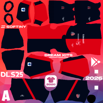 Kit Home Cagliari Calcio 2025-2026 Dream League Soccer / DLS 2025