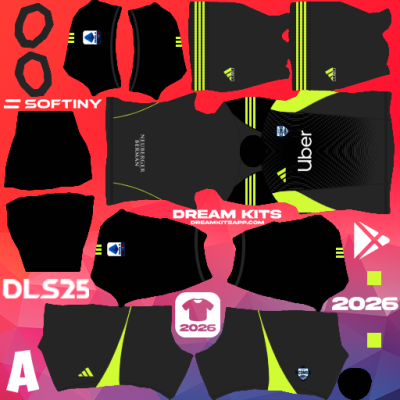 Kit / Uniforme POR Local Calcio Como 1907 2025-2026 Dream League Soccer / DLS 2025 512x512 PNG