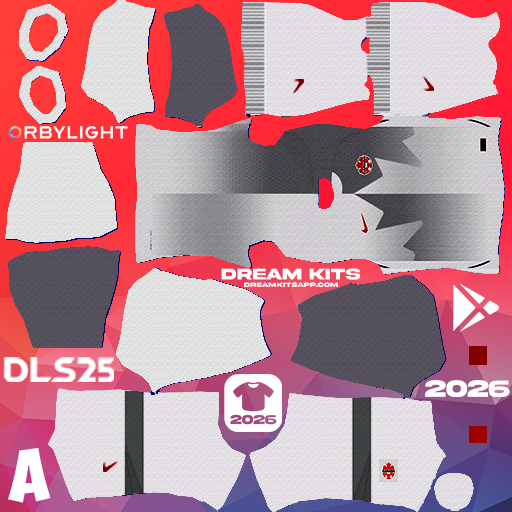 Kit / Équipement Extérieur Canadá 2026 Dream League Soccer / DLS 2026 512x512 PNG