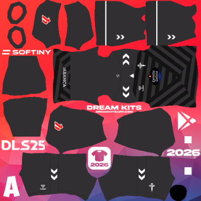 Kit GK Home Celta de Vigo 2025-2026 Dream League Soccer / DLS 2025